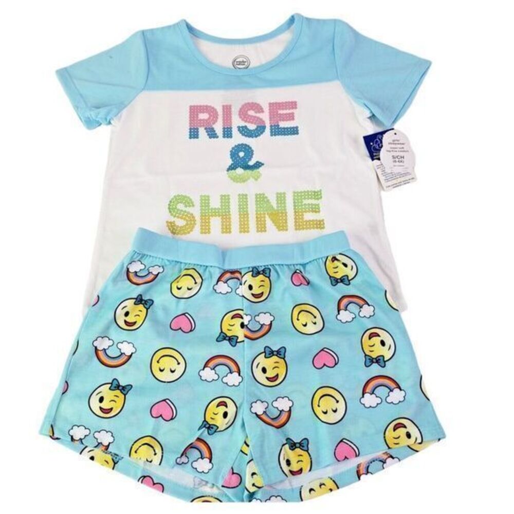 Wonder Nation Girls Summer Pajamas Rise‎ & Shine Size 6 New